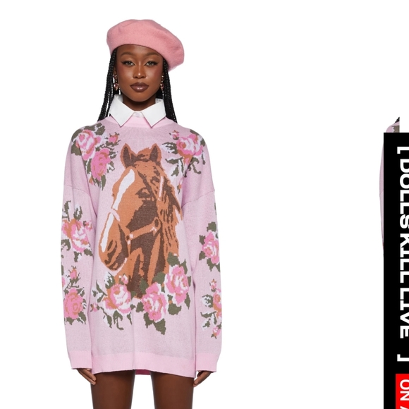 Equestrian oversized sweater - Picture 3 of 10